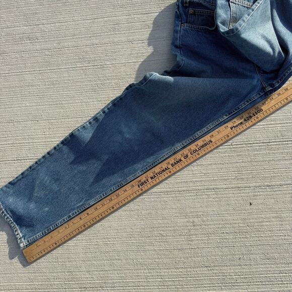 Vintage 90s Levi's 550 Relaxed Fit 32x34 Orange Tab Straight Leg Blue Jeans - Picture 11 of 11